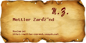 Mettler Zaránd névjegykártya